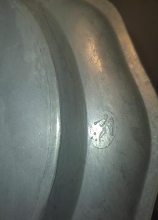 Винтажная настенная тарелка олово германия