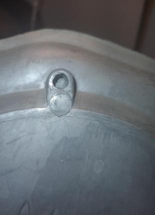 Винтажная настенная тарелка олово германия