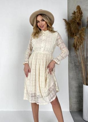 Необычное платье миди шифон свободного кроя с подкладкой