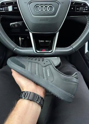 Чоловічі кеди adidas originals samba all black7 фото