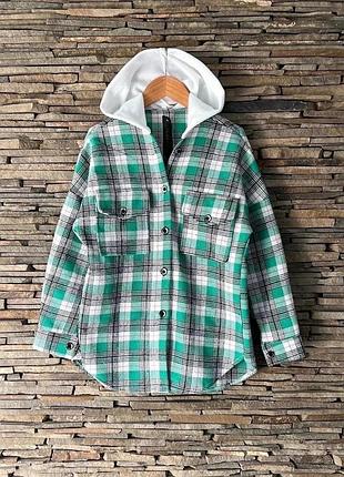 Рубашка с капюшоном, крой oversize, унисекс