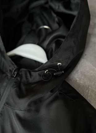 Мужской анорак stone island с капюшоном черный ветровка стон айленд весенняя (b)4 фото