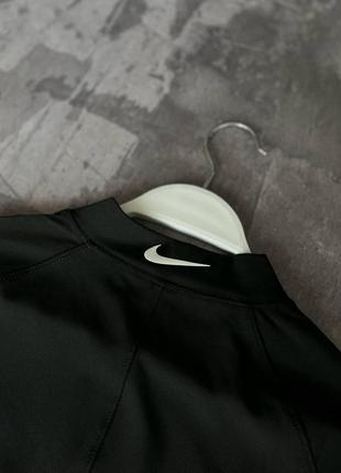 Мужской спортивный рашгард nike на змейке черный кофта найк для спорта (b)2 фото