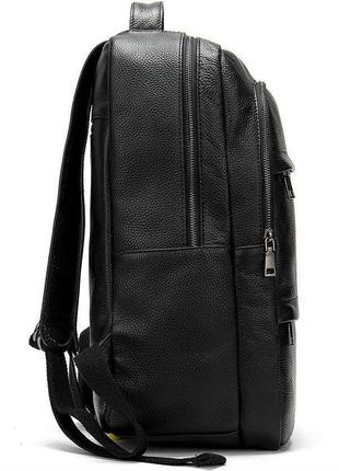 Рюкзак vintage 14696 кожаный черный3 фото