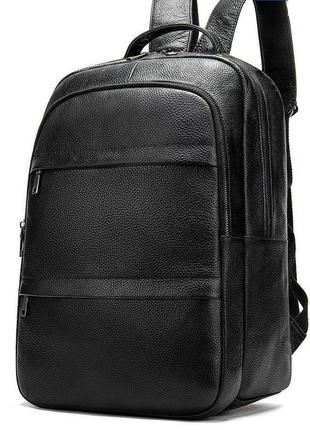 Рюкзак vintage 14696 кожаный черный2 фото
