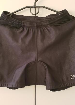 Gore bike wear windstopper shorty мужские базовые шорты с памперсом  черные m l