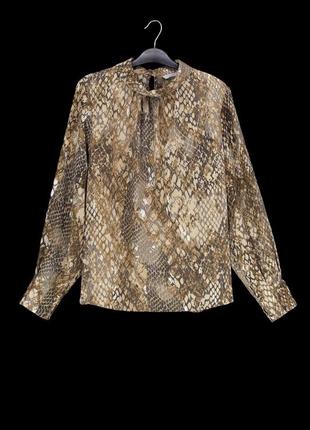 Блузка змеиный принт "h&m", uk14/eur42.