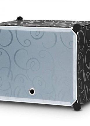 Складной шкаф storage cube cabinet мр 28-51 пластиковый шкаф – органайзер для вещей, 146х76x37 см6 фото