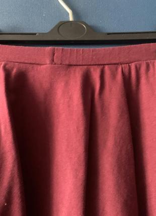 Бордовая юбка4 фото