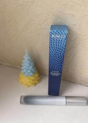 Чорна туш kiko milano blue me 36h lasting & volume effect mascara