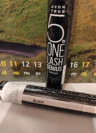 Туш для вій 5 in one lash genius avon 10 ml3 фото