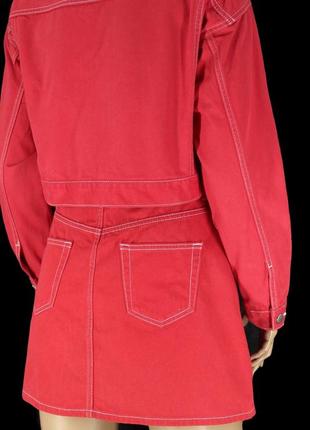 Спідниця міні джинсова "denim co" червоного кольору, uk10/eur38.4 фото