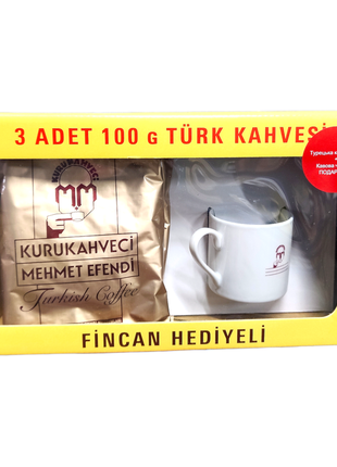 Кофе "mehmet efendi" молотый 3*100 г с чашкой1 фото