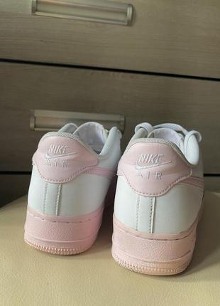 Кроссовки женские nike air force 1 white pink4 фото