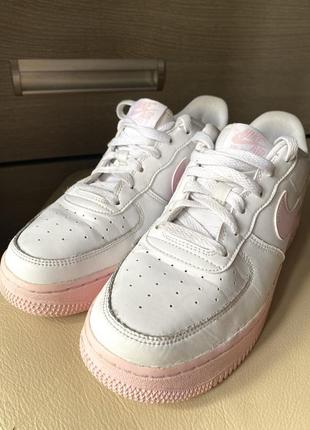 Кроссовки женские nike air force 1 white pink3 фото