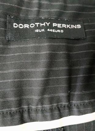 Брюки черные в полоску с широким поясом dorothy perkins5 фото