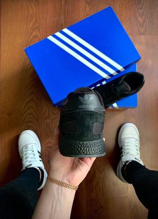 Кросівки жіночі adidas originals iniki fleece termo black & gray3 фото