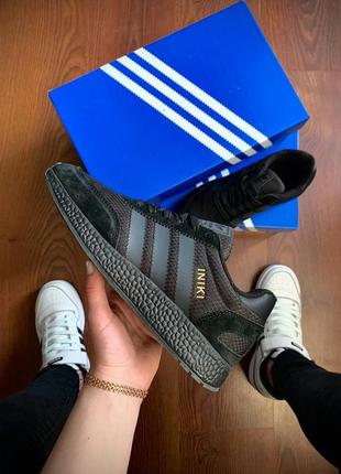 Кросівки жіночі adidas originals iniki fleece termo black & gray6 фото