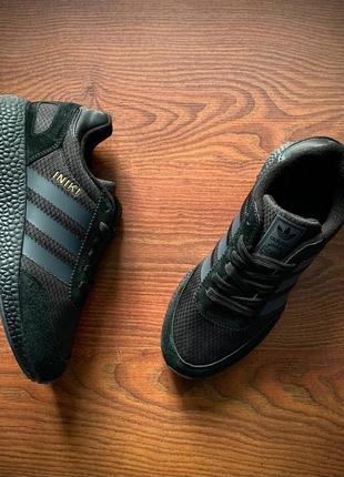 Кросівки жіночі adidas originals iniki fleece termo black & gray10 фото