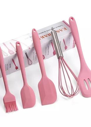 Набор аксессуаров для кухни из 5 предметов easy kitchen silicone set ∙ набор кухонных силиконовых лопаток +2 фото