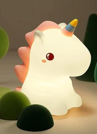 Силиконовый ночник – светильник единорог с сенсорным управлением led usb cute unicorn · 7 цветов подсветки