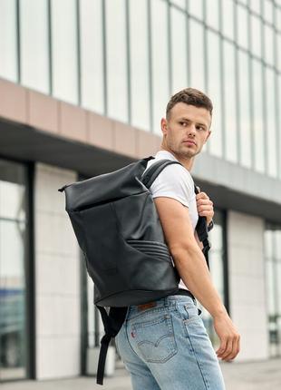 Чоловічий рюкзак ролл sambag rolltop x чорний2 фото