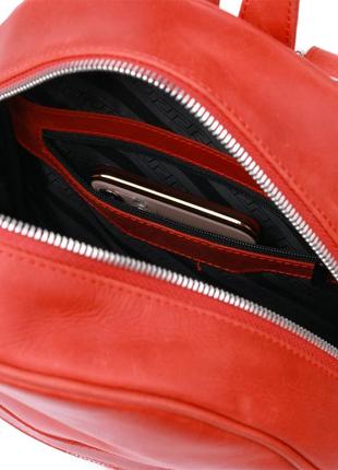 Вінтажний компактний жіночий рюкзак shvigel 16312 червоний4 фото