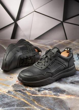 Черные мужские кроссовки современные кроссовки на каждый день кроссовки из натуральной кожи
