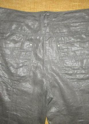 Льняные брюки с напылением под кожу marc aurel штаны 100% лён2 фото