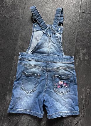 Джинсовий комбінезон з шортами на дівчинку 2-3 роки7 фото
