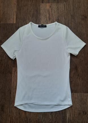 Футболка, жіноча футболка, женская футболка, футболка в рубчик, біла футболка, белая футболка, топ, майка