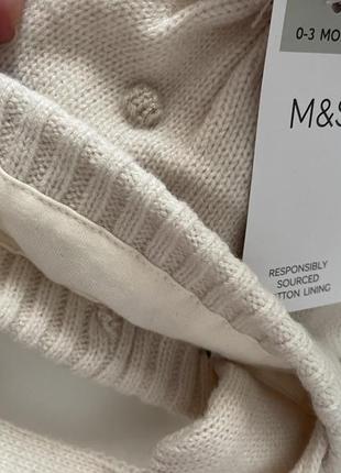 Шапочка тепла з підкладкою на малюка m&s4 фото