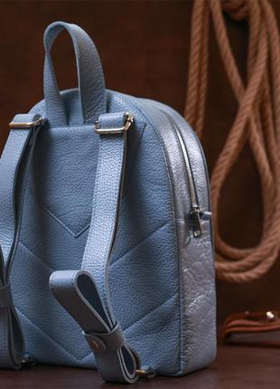 Кожаный женский рюкзак из натуральной кожи shvigel 16303 голубой8 фото