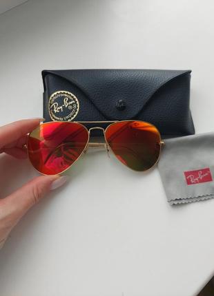 Очки ray ban 3025 aviator large metal оригинал