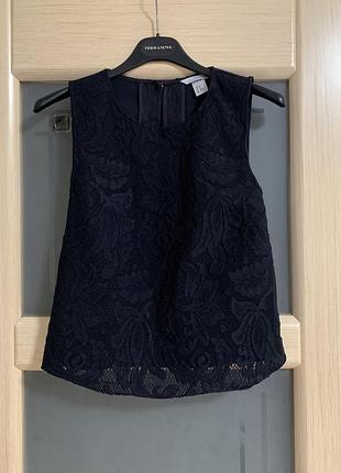 Шикарная кружевная топ-блуза, h&m, размер с/м