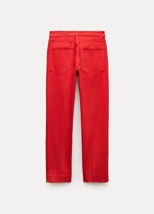 Джинси zw collection bootcut cropped из высокой посадкой7 фото