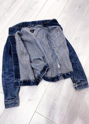 Винтажная джинсовка gap на липучках/варенка темно-синяя gap4 фото