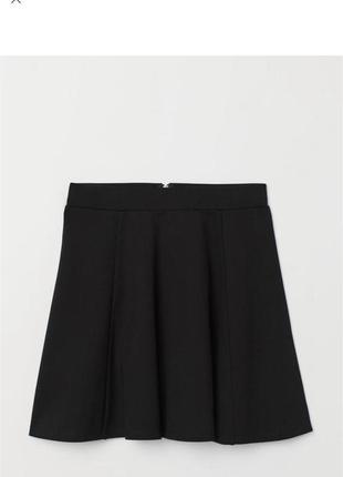 Клешная юбка на талию. черная h&amp;m s4 фото