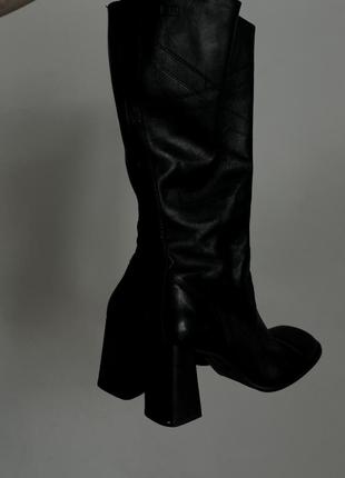 Роскошные черные кожаные высокие сапоги vagabond8 фото