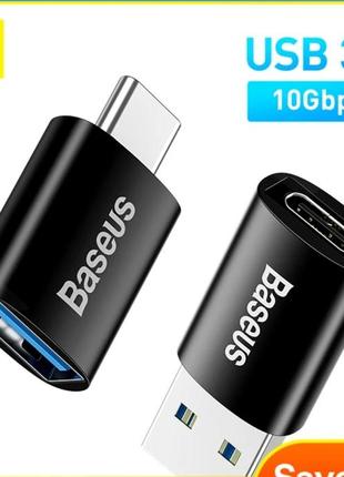 Адаптер baseus ingenuity series mini otg adaptor type-c to usb-a 3.1 black/ переходник