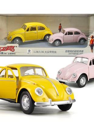 Набір легкосплавних моделей автомобіля volkswagen beetle рук (розмір 1:36+1:28) 1967г