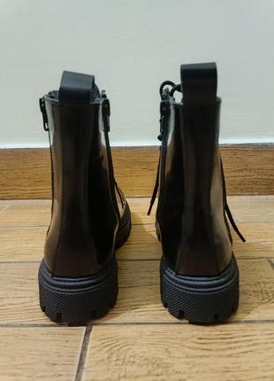 Ботинки оригинал кожаные на флисе wishot fleece forester черная кожа лоферы 14617 фото