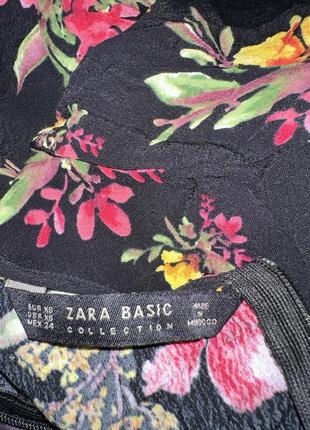 Платье zara с цветочным принтом7 фото