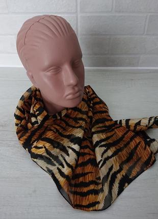 Красивый тигровой шарф шаль косынка3 фото