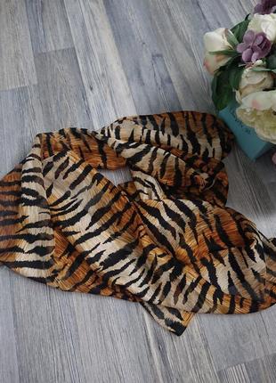 Красивый тигровой шарф шаль косынка10 фото