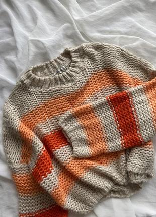 Оранжевый свитерик сеточка свет оранжевый свитер сетка женский укороченный4 фото