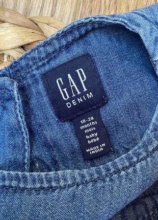 Комбинезон gap джинсовый 18-24 мес 92 размер для девочки3 фото