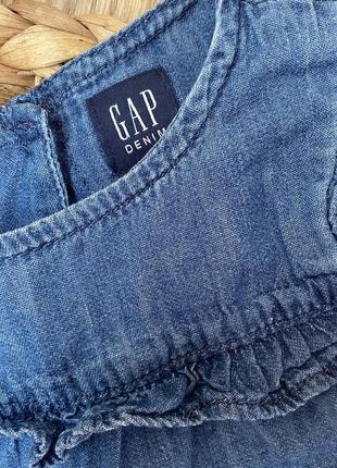 Комбинезон gap джинсовый 18-24 мес 92 размер для девочки2 фото