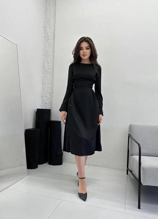 Черное платье шелк1 фото
