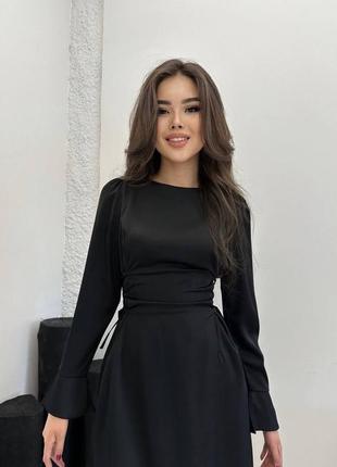 Черное платье шелк4 фото